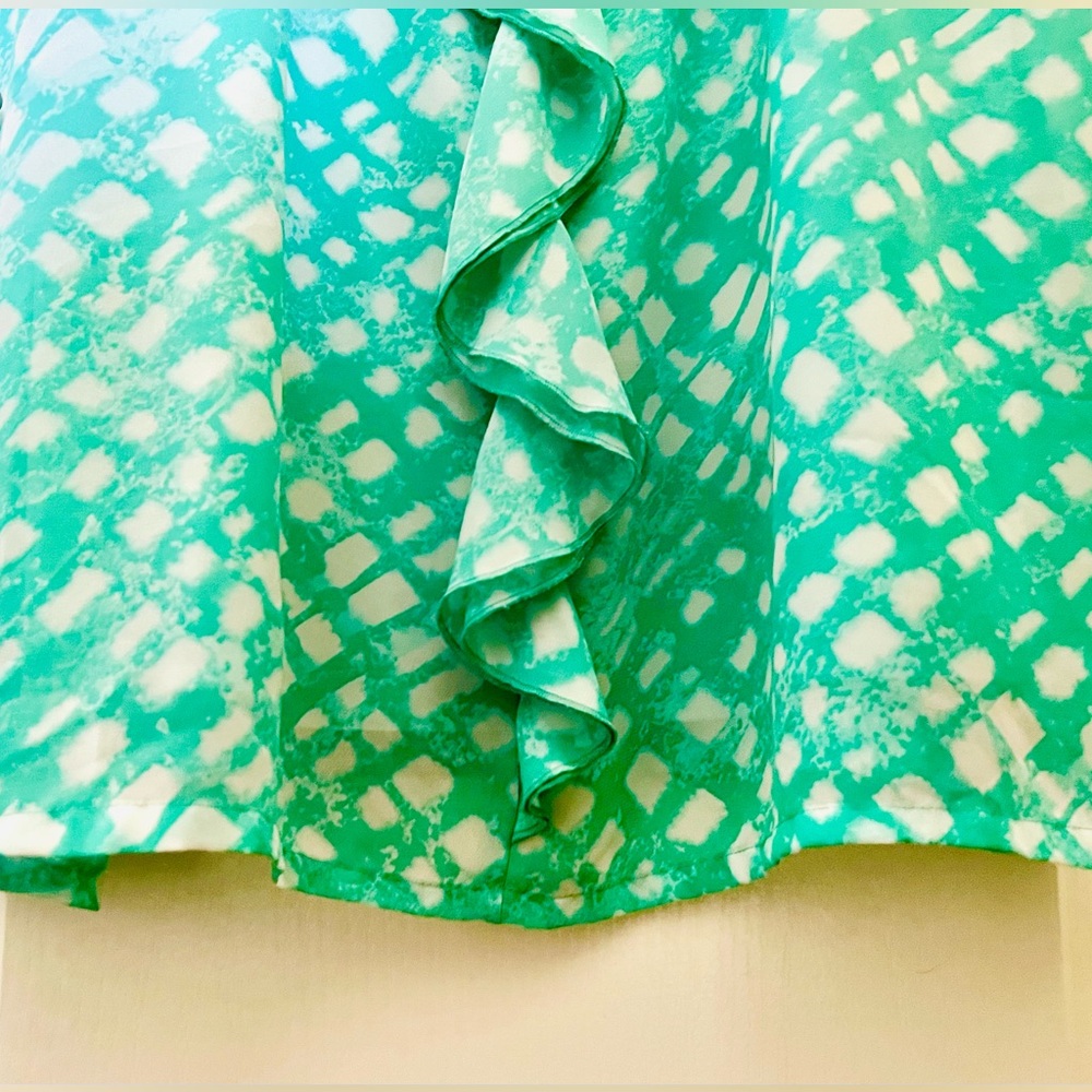 Lane Bryant Mint Green / Teal Summer dress, adjustable straps, elastic waistband - Picture 9 of 9